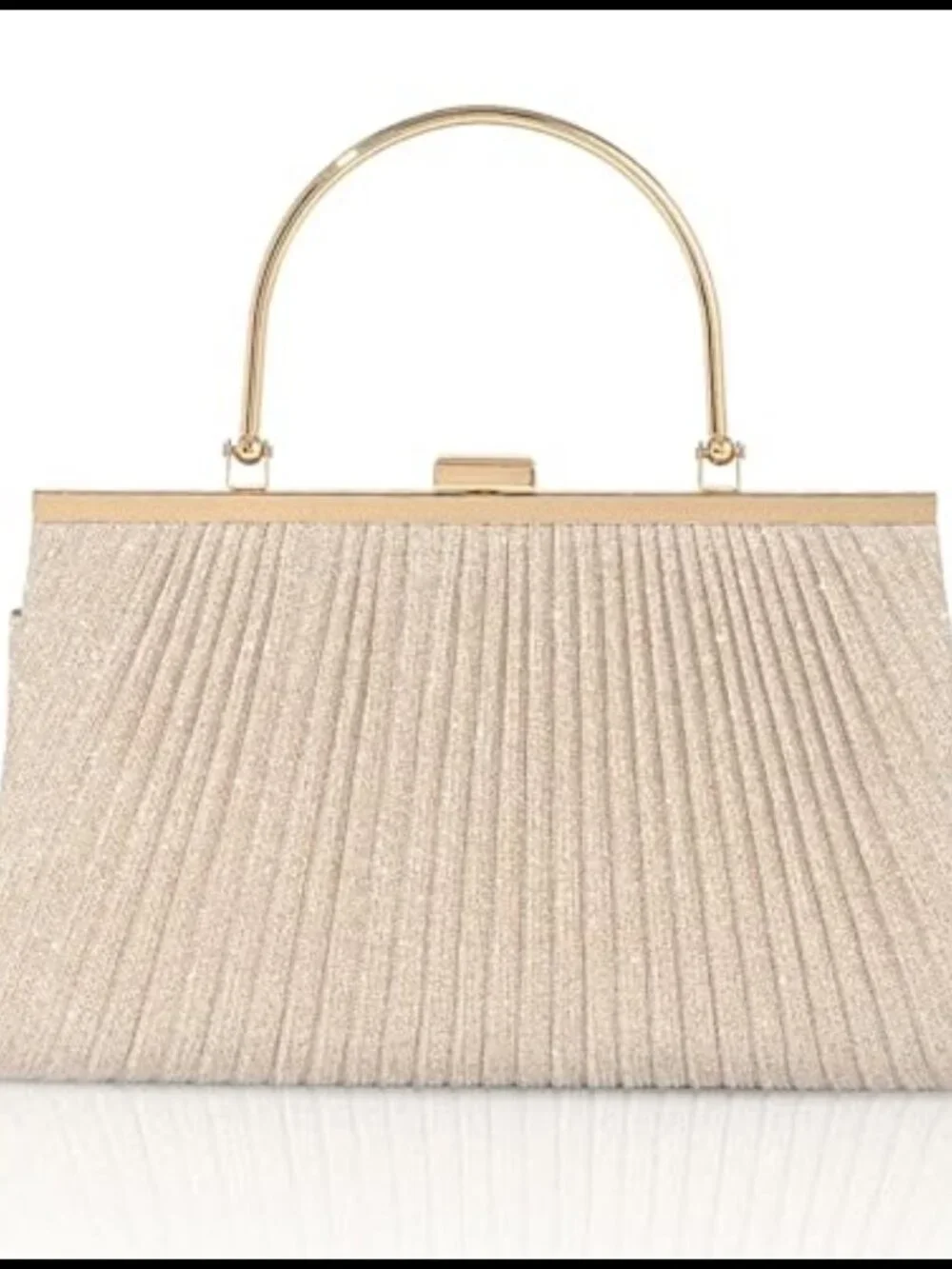 Glitter Evening Clutch Handbag with Detachable Chain Strap for Weddings